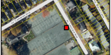Image d’une carte montrant l’emplacement de la station de pompage en face du 115, avenue Leonard.